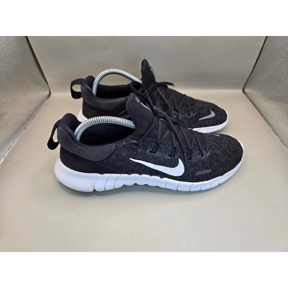 Nike Free Run 5.0 NN Shoes Women's 10 Black White Road Running Athletic Sneakers